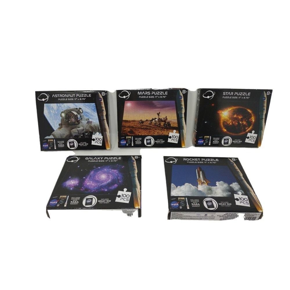 Space Puzzles Lot Of 5 Galaxy Rocket Astronaut Mars Star all in one lot for you